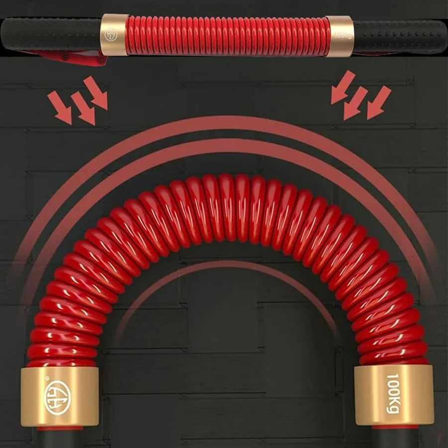 Red Power Twister Bar Arm Shoulder Upper Body Chest Builder Strengthener Spring Exercise Bicep Blaster 80kg-176lbs
