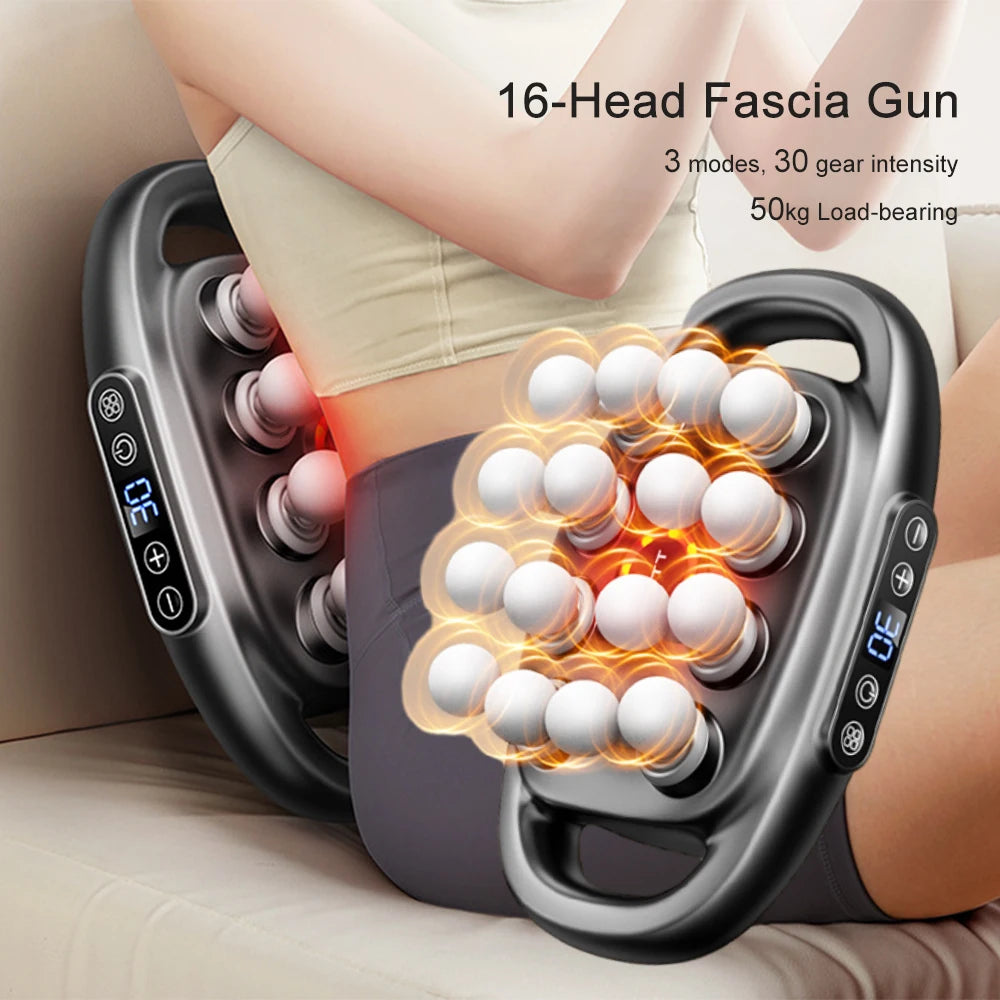 Foreverlily 16 Heads Fascia Gun High Frequency Massage