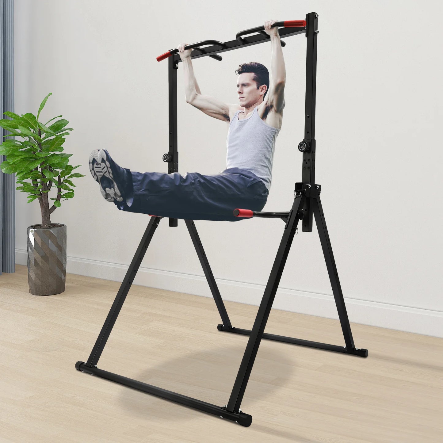 Adjustable Height Home Pull Up Bar Triangular Pull Up Station for Home Gym Strength Training Equipment 200kg Load-bearing