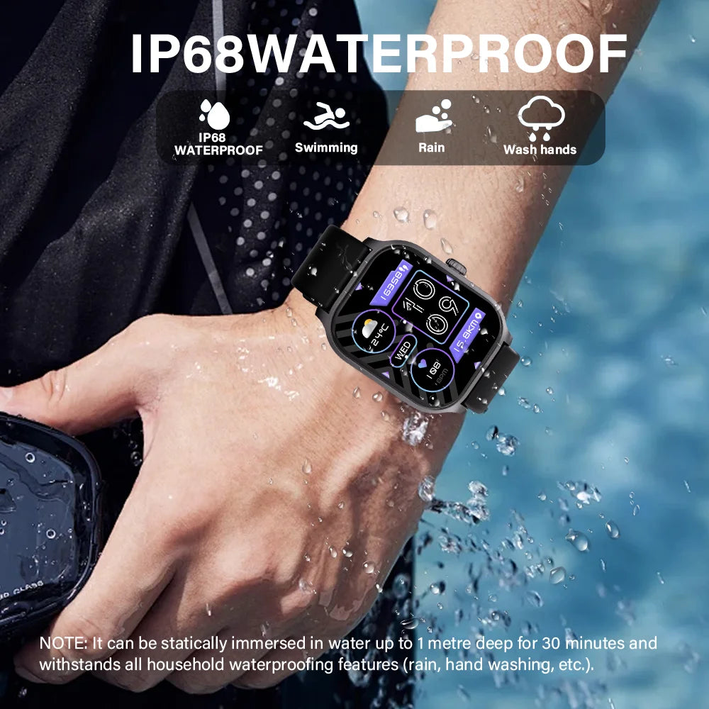 LAXASFIT Smartwatch Bluetooth Calling Voice Assistant 100 Sports Android Ios