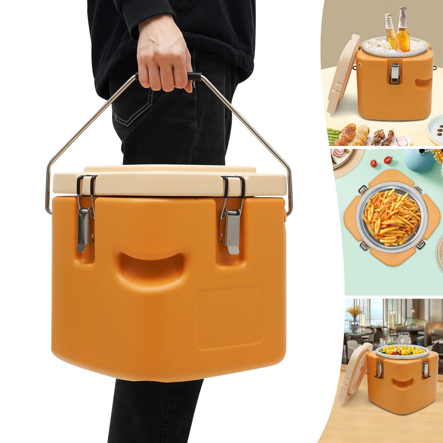 Commercial Insulated Stainless Steel Food Carrier And Soup Warmer Portable