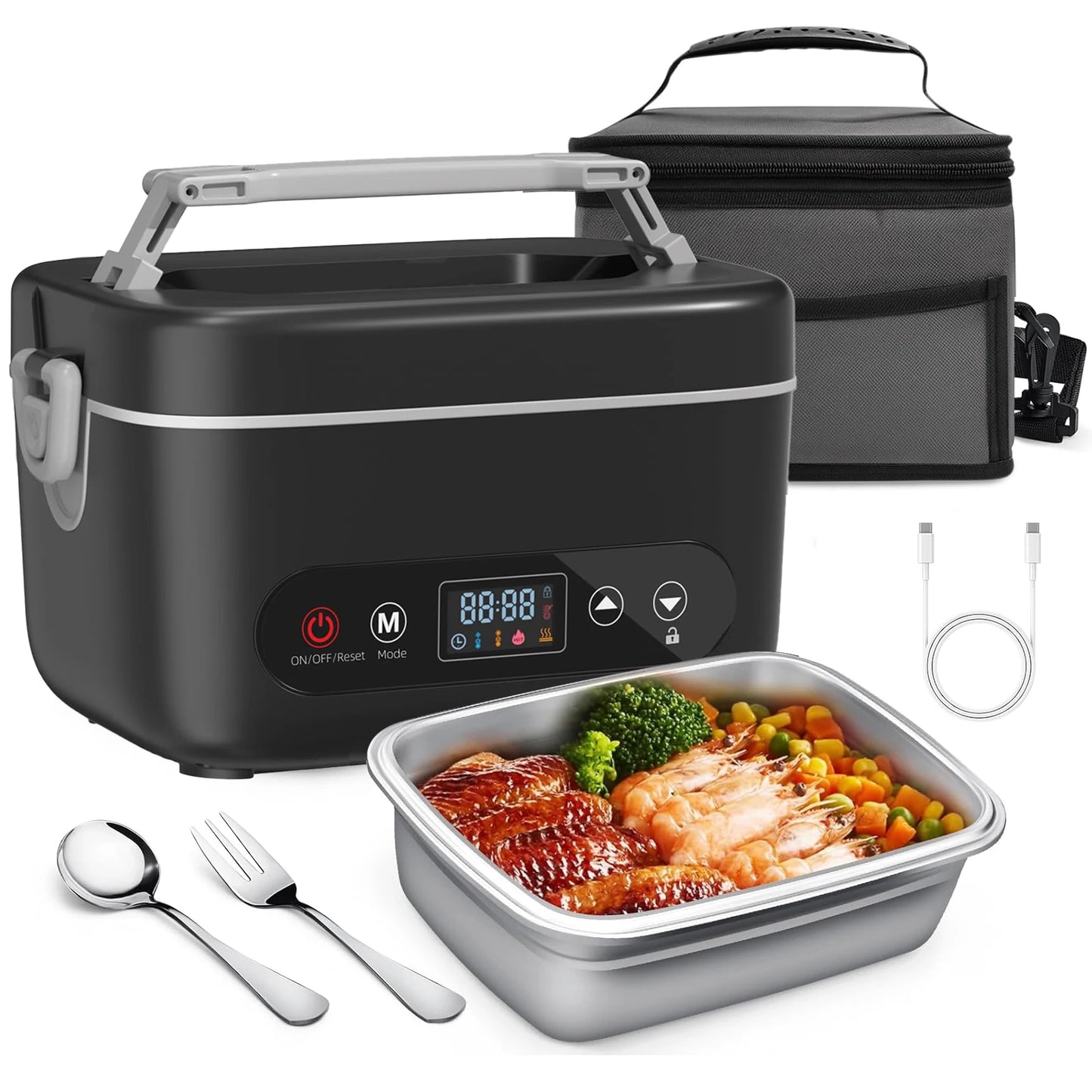 Wireless Lunch Box 12000mAh Five Sided Heating Auto Temperature Control