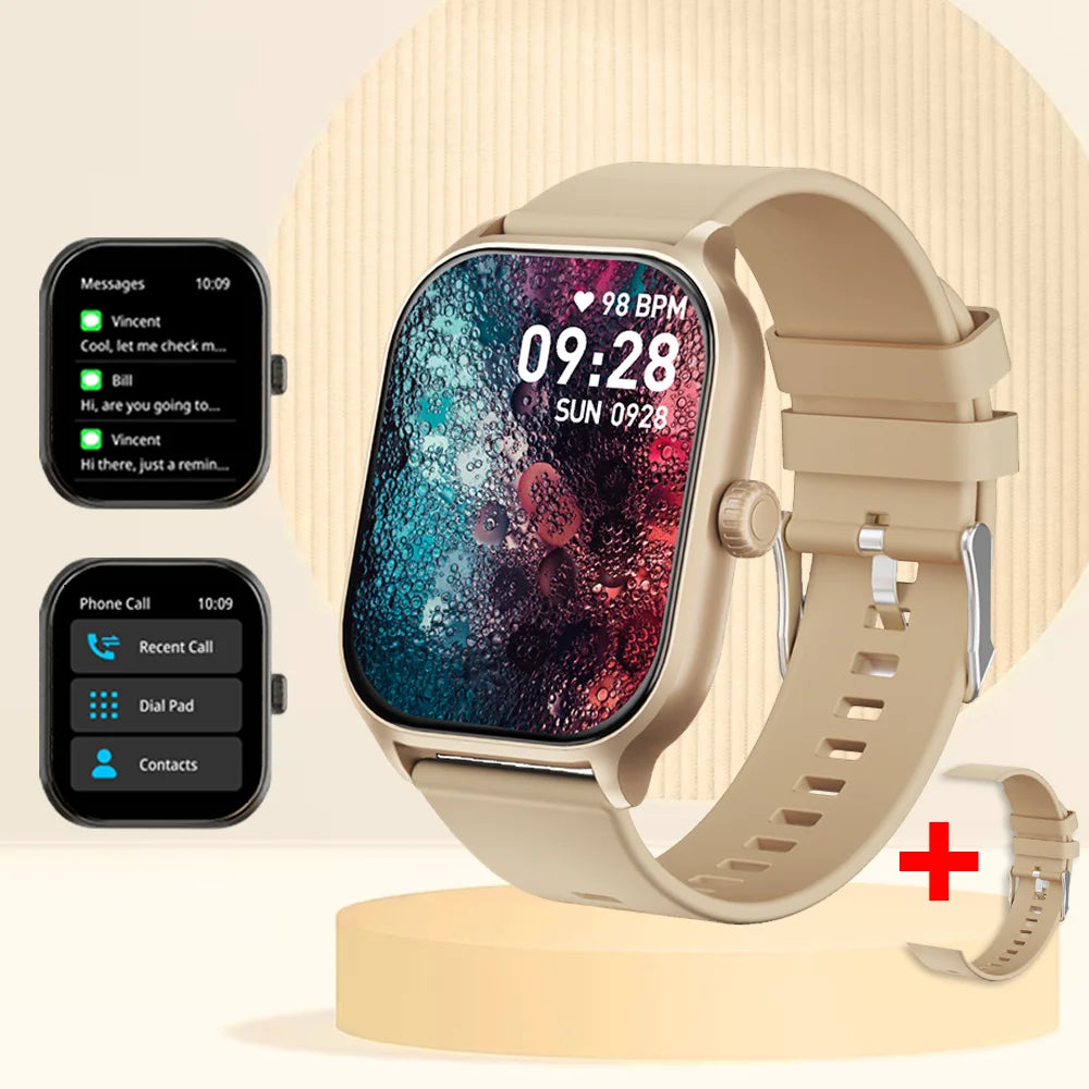 LAXASFIT Smartwatch Bluetooth Calling Voice Assistant 100 Sports Android Ios