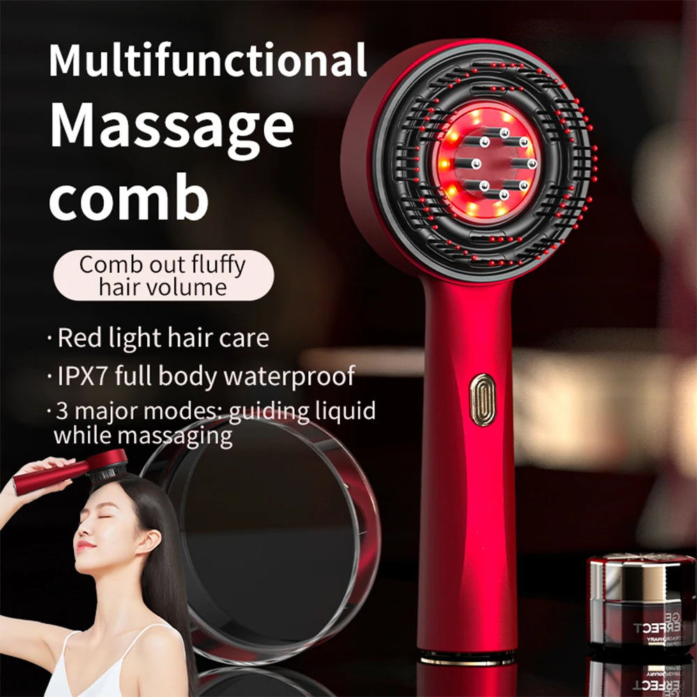 Foreverlily Electric Vibration Massage Comb For Hair Growth Therapy