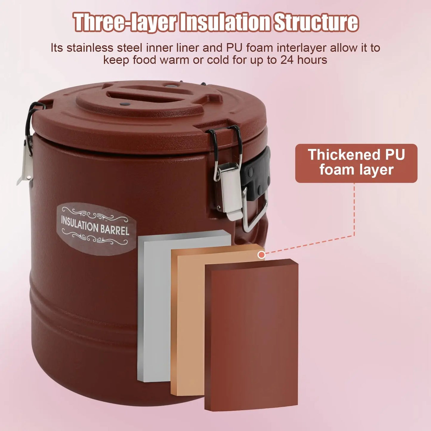 Insulated Soup Container for Catering and Hot Cold Food