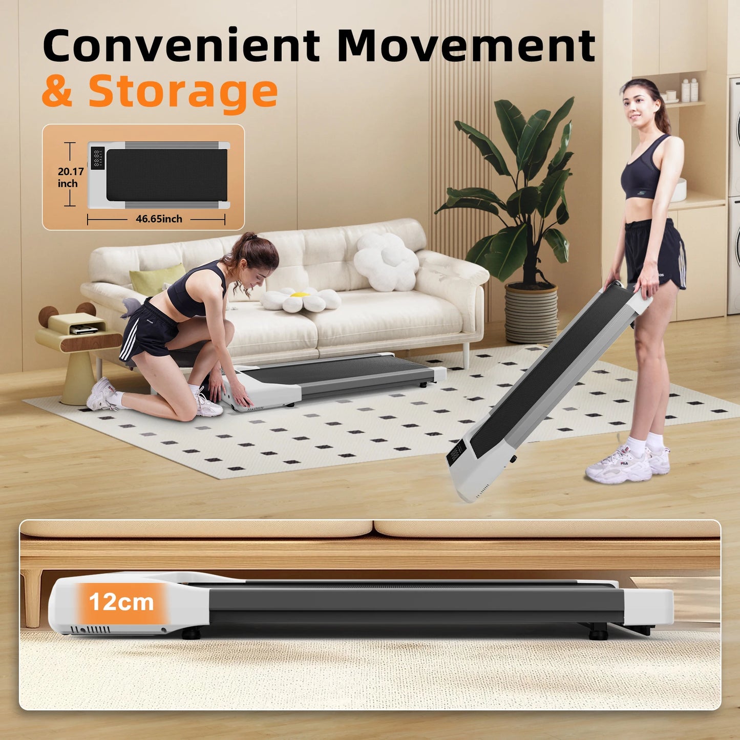 Noned 2.5HP Under Desk Treadmill Walking Pad