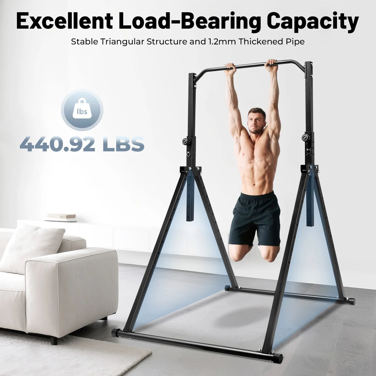 Triangular Pull Up Station Adjustable Steel