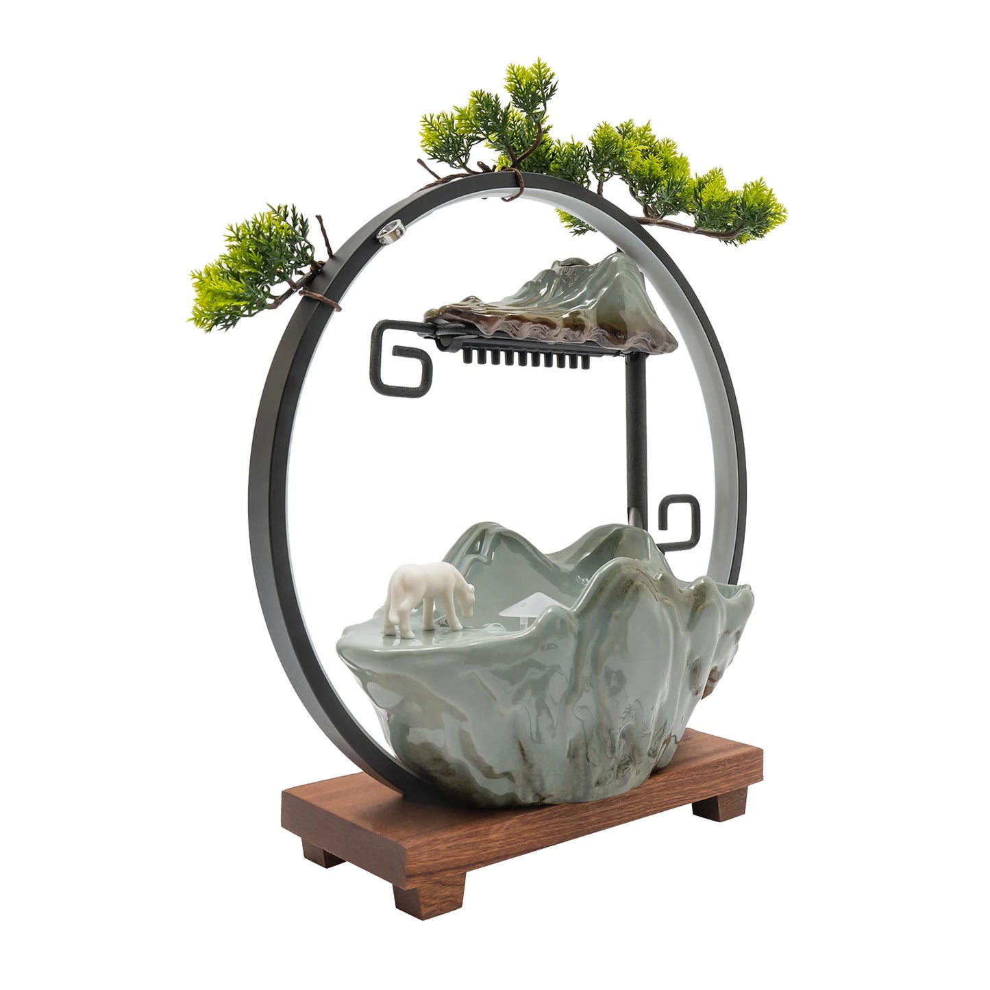 Indoor Tabletop Water Fountain Waterfall Mist LED