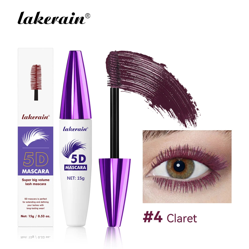 Lakerain 5D Mascara Waterproof Long Lasting Smudge Proof Lengthening