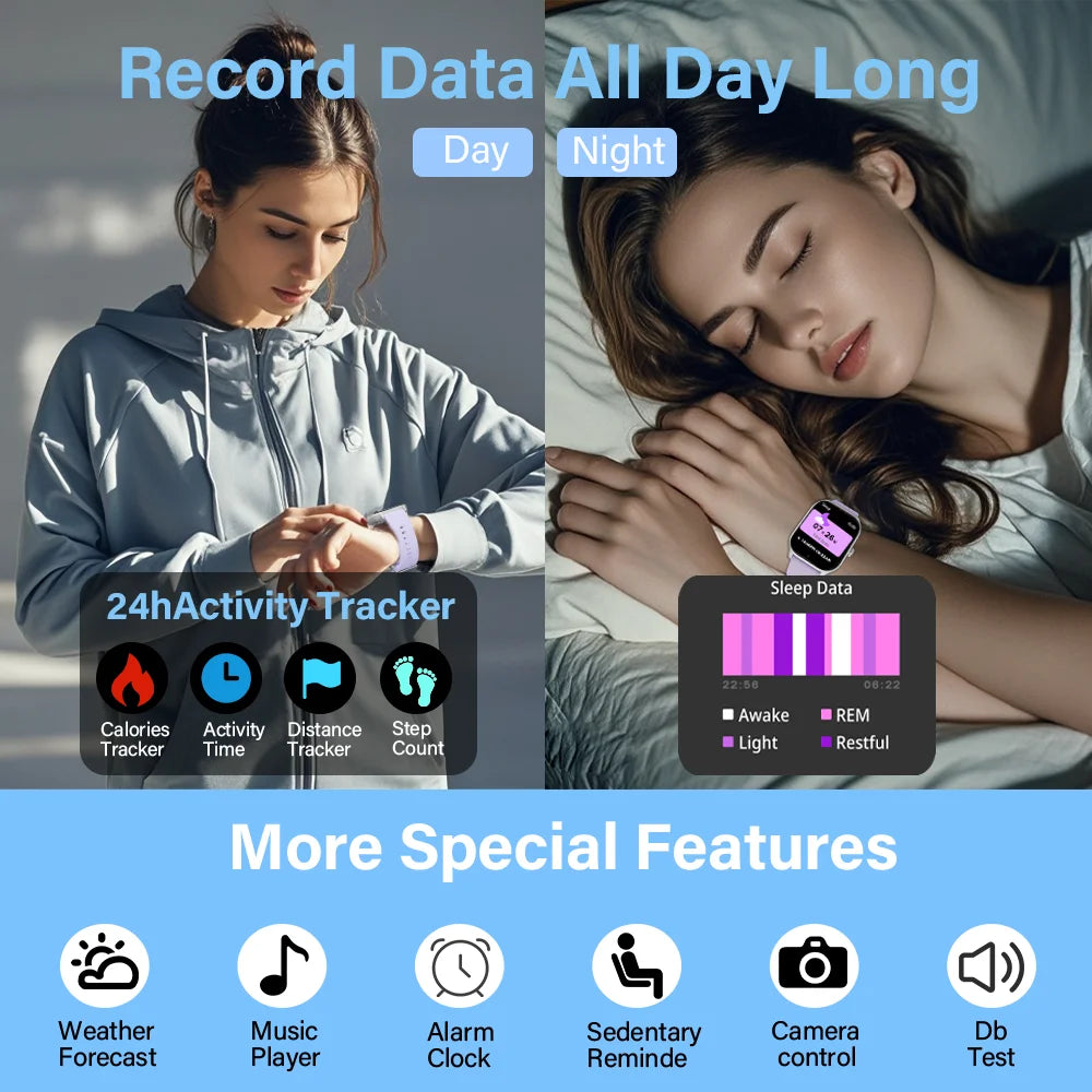 LAXASFIT Smartwatch Bluetooth Calling Voice Assistant 100 Sports Android Ios