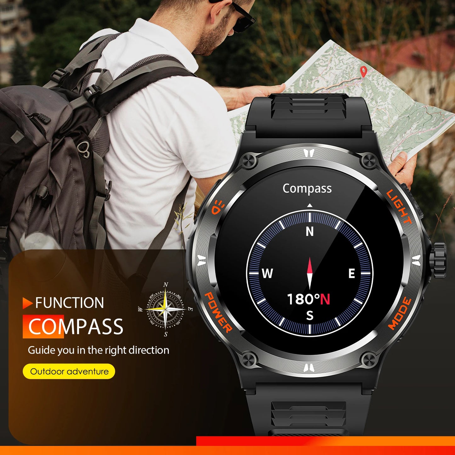 EIGIIS Smart Watch 3ATM Waterproof Heart Rate