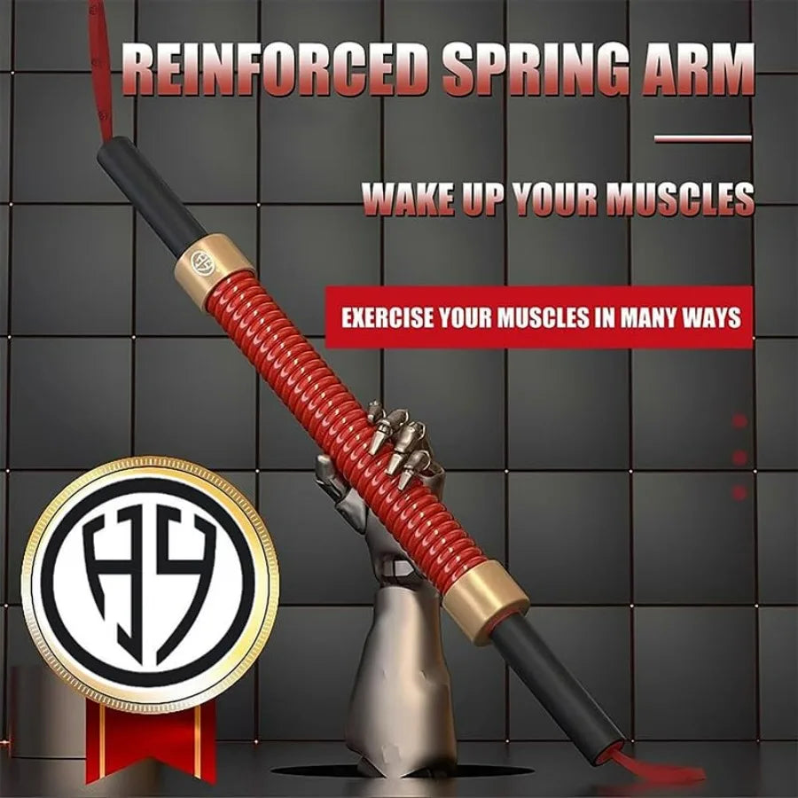 Red Power Twister Bar Arm Shoulder Upper Body Chest Builder Strengthener Spring Exercise Bicep Blaster 80kg-176lbs